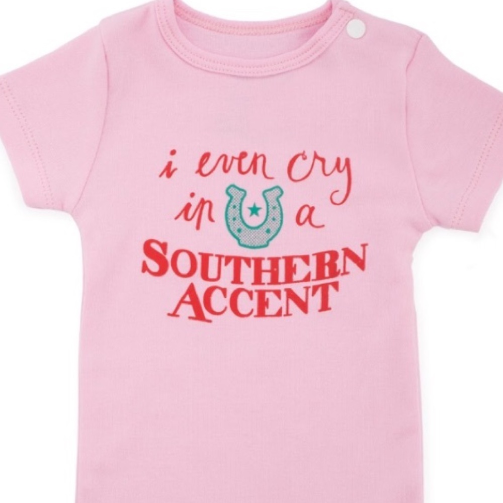 Funny Baby Onesie "I even cry in a southern accent